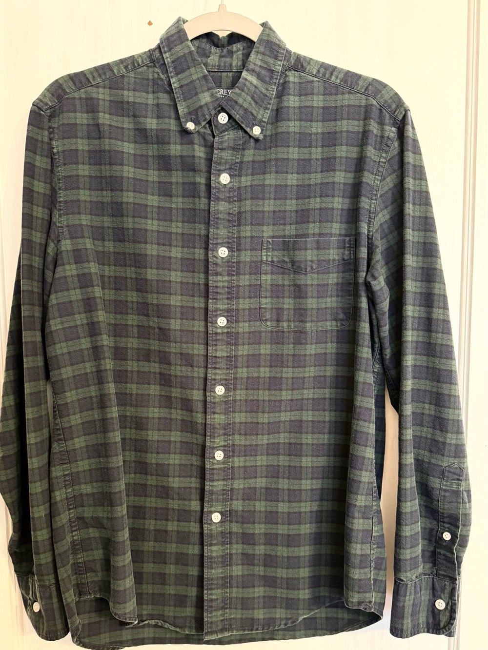 J.CREW Flex Oxford Plaid Button-Down Shirt Long Sleeve Men’s M Blackwatch